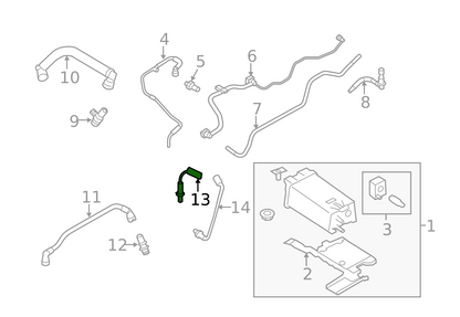 Sensor de Oxígeno Delantero Motorcraft para Ford Focus 2.0 2012-2013