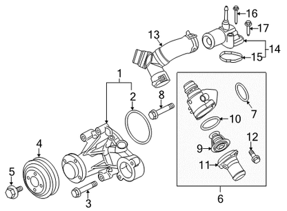 Salida de Agua F-150 / Mustang 5.0 V8 2015-2024 Motorad